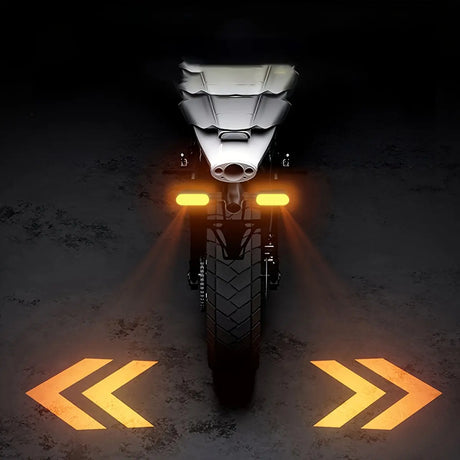 Set of 2 Motorcycle LED Projection Lights with Amber Arrow Projection, Suitable for Cars, Motorcycles, And Electric Scooters. High-Brightness Neon Lights for Decoration And Ambiance, Without Battery  Sparepart.pk